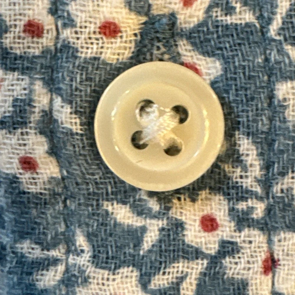 Men's Sz XL Banana Republic Untucked Fit Blue Floral Long Sleeve Button Up‎ Fall